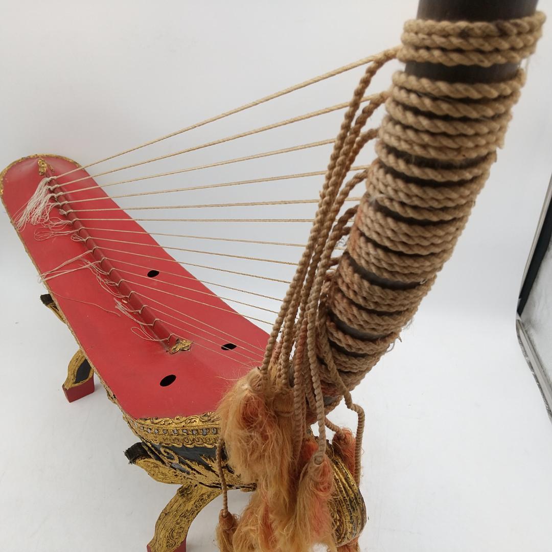 2896番 ビルマの竪琴 ミャンマー 伝統楽器 弦楽器 民族楽器