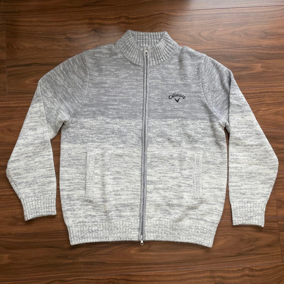 新品未使用 Callaway メランジグラデーションフルジップニット 3L