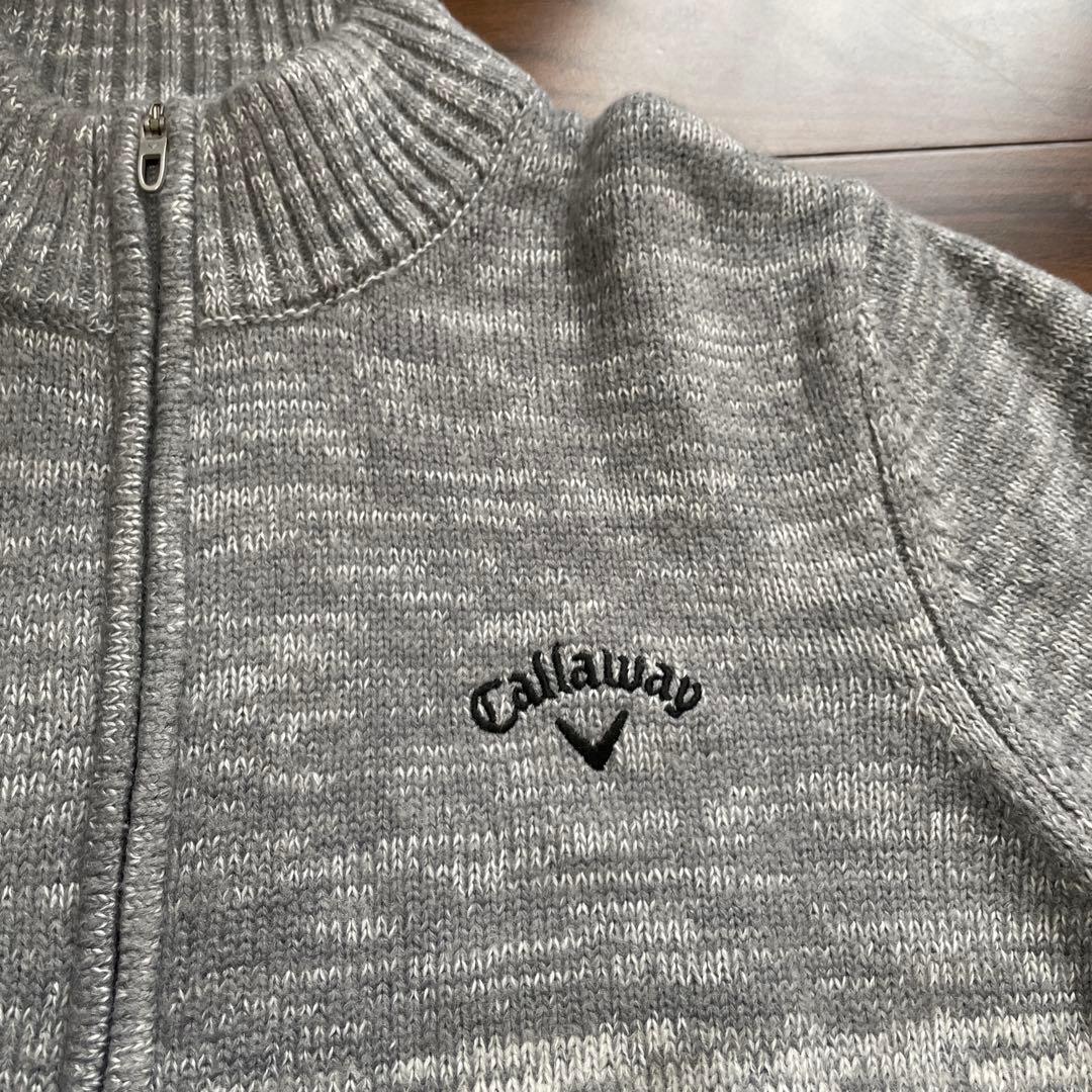 新品未使用 Callaway メランジグラデーションフルジップニット 3L
