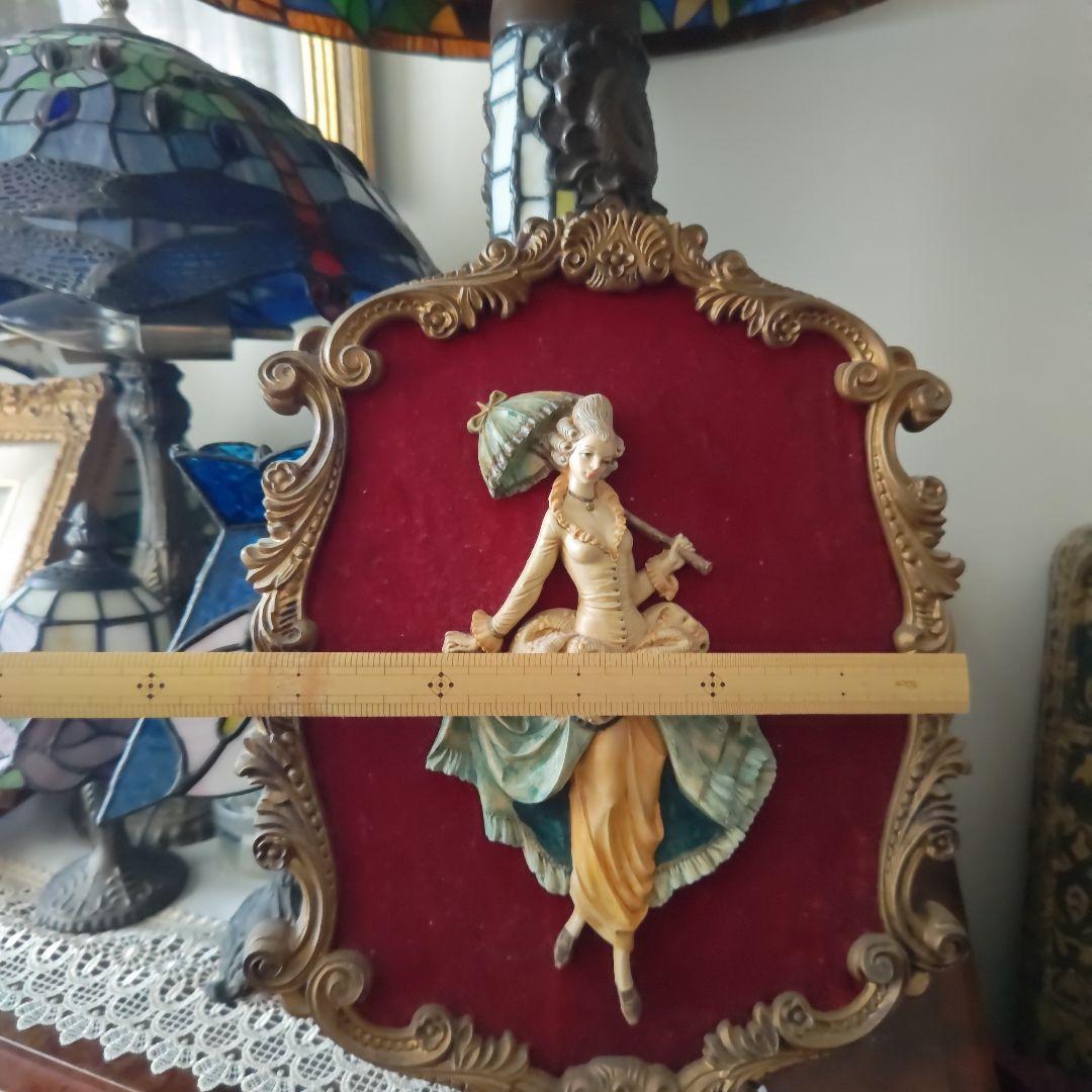 アート　壁掛け　天使　アンティークゴールド　彫刻　ヨーロピアン　骨董　ロココ