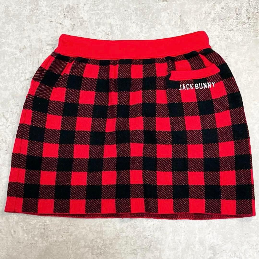 JACK BUNNY!!人気カラー チェック柄 ニット セットアップ M
