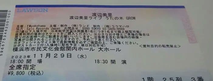 【直筆】渡辺美里 2023ライブ 直筆サイン色紙 グッズポストカード