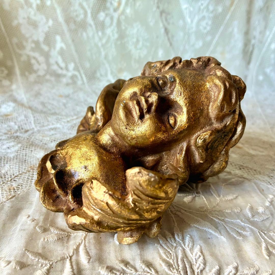 天使オブジェ　ウォールデコレーション　壁掛けオーナメント　フランスアンティーク