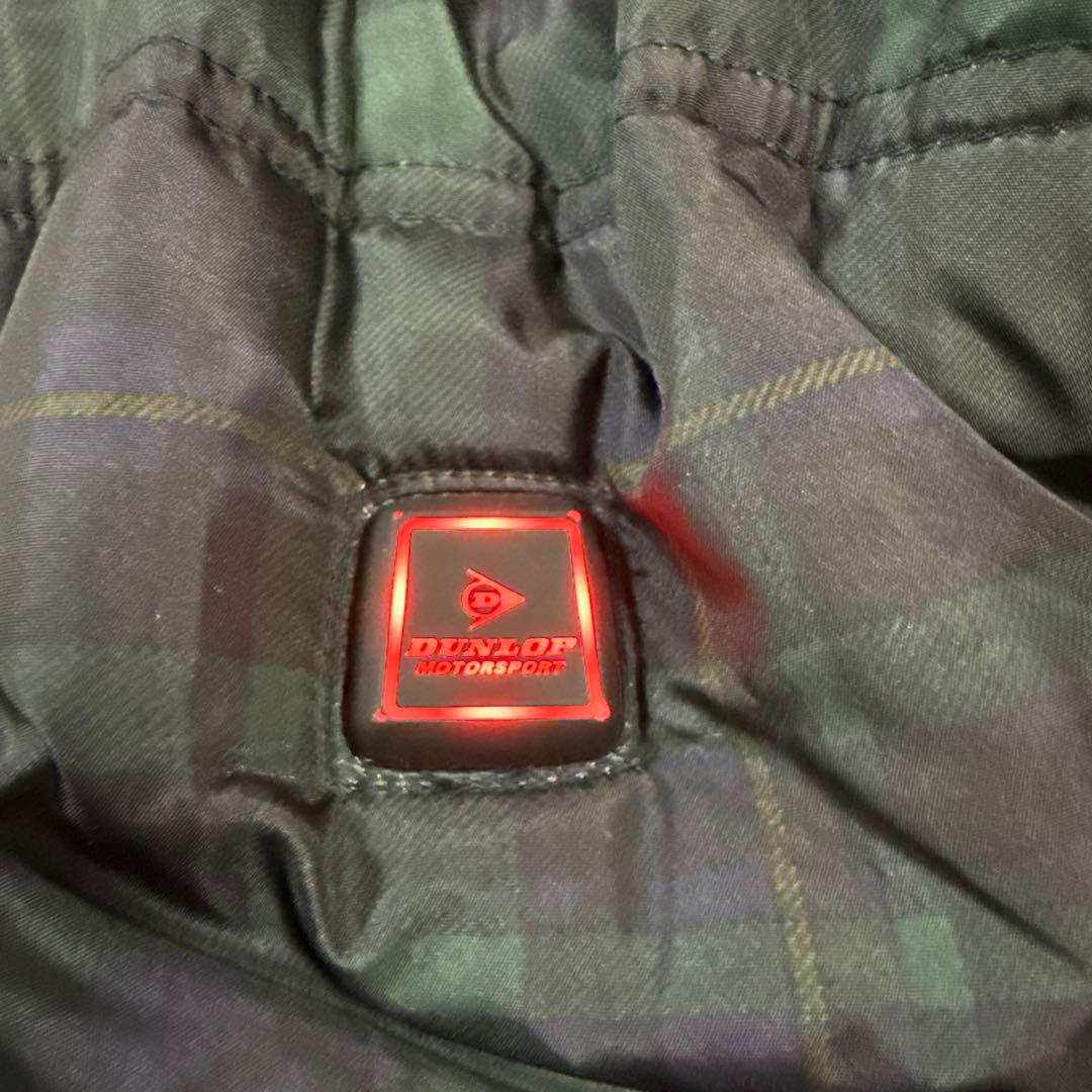 DUNLOP ダンロップ チェック柄ロングコート ベンチコート ヒーター