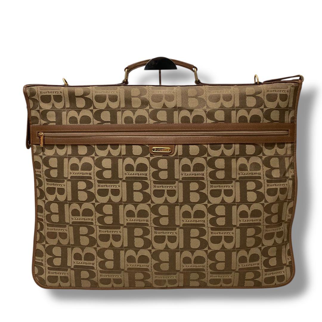 【極美品】激レア　バーバリー　ガーメントバッグ　スーツケース　ロゴ柄　入手困難品