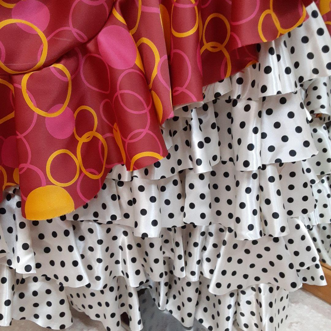 フラメンコ衣装　☆ファルダのみ　＊水玉が可愛いい豪華なファルダ