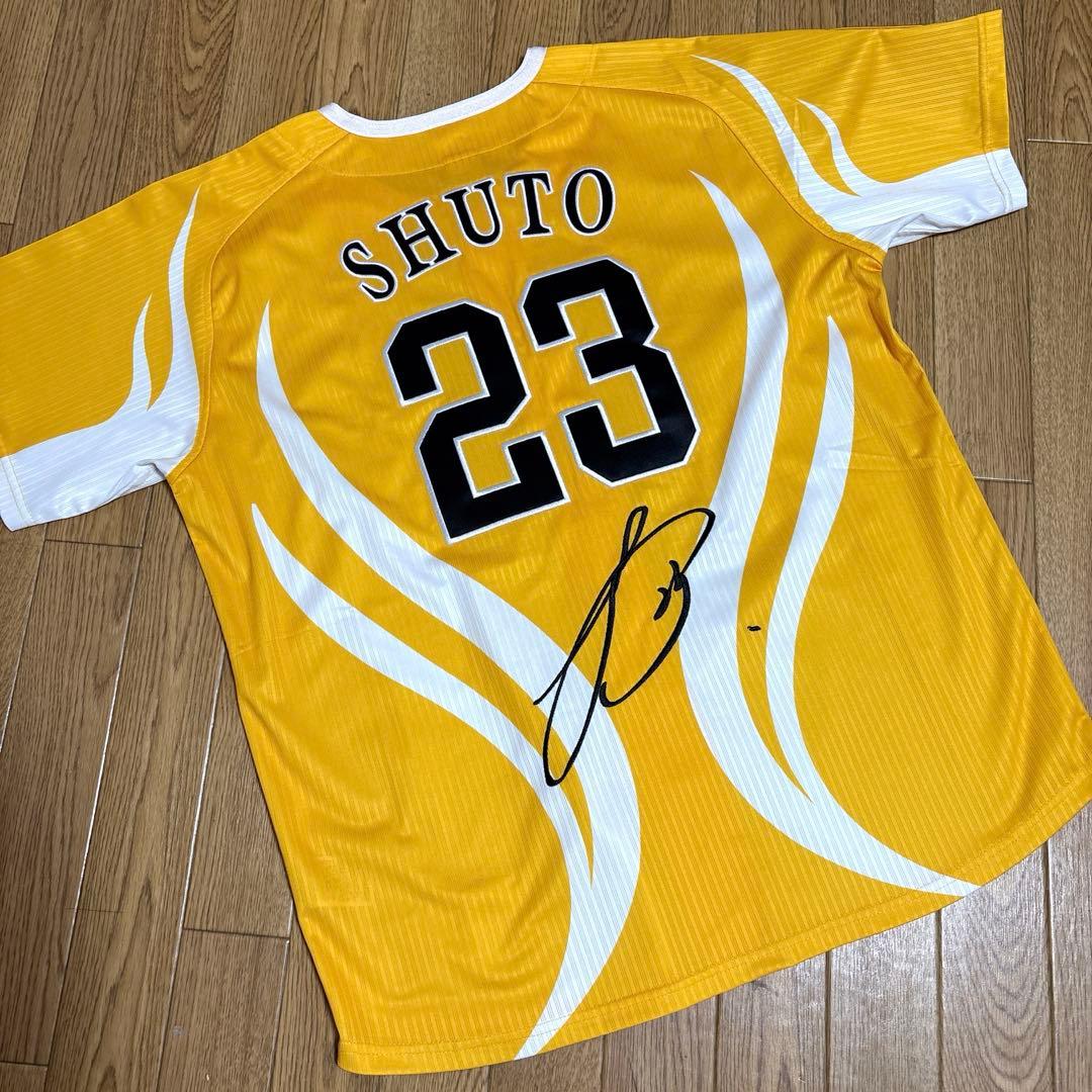 福岡ソフトバンクホークス 2024 背番号23 周東佑京 サイン刺繍入り