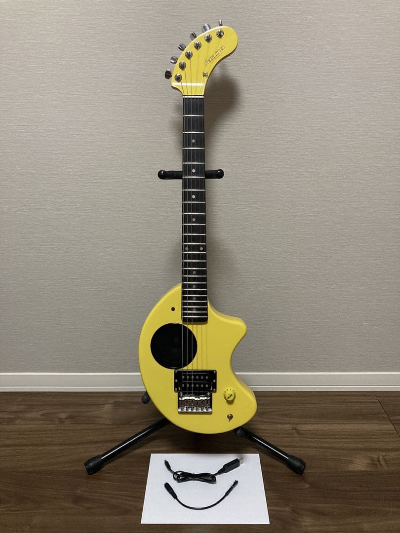 美品 FERNANDES ZO-3 黄色 イエロー USBアダプター付き 弦新品
