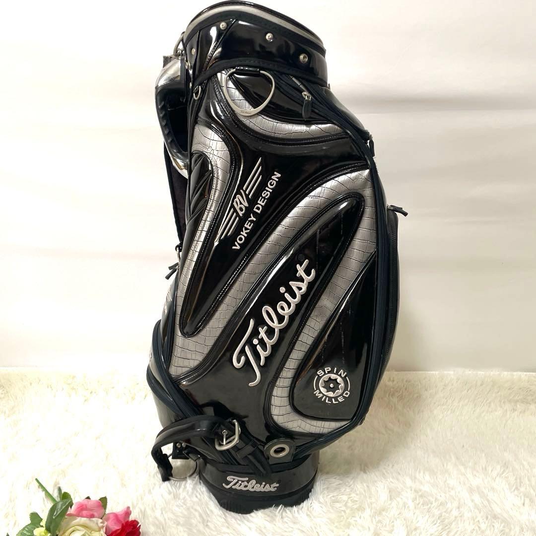 限定✨タイトリスト VOKEI DESIGN クロコ型押し 切替 キャディバッグ