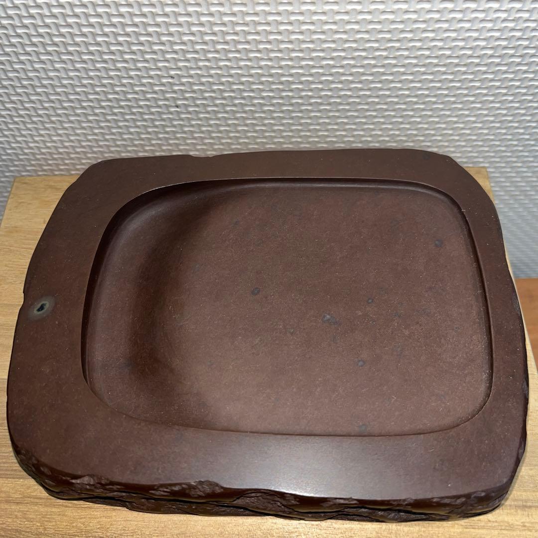 ⭕️赤間硯　野面硯　名工　堀尾卓司　新品美品　宝物　玉弘堂　女性好み作品　美しい