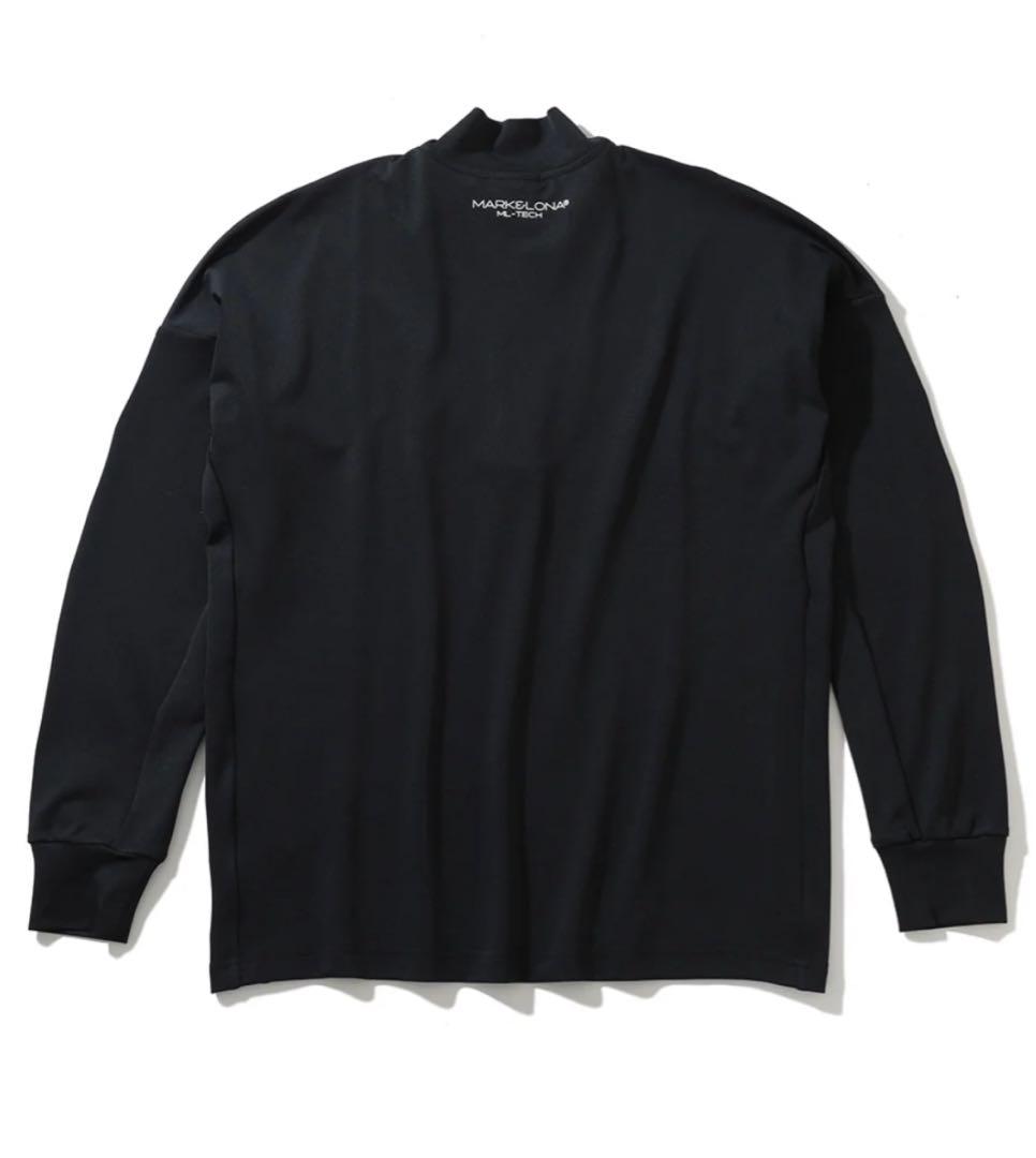 【新品】マークアンドロナ　長袖シャツ　モックネック　メンズ　接触冷感　黒