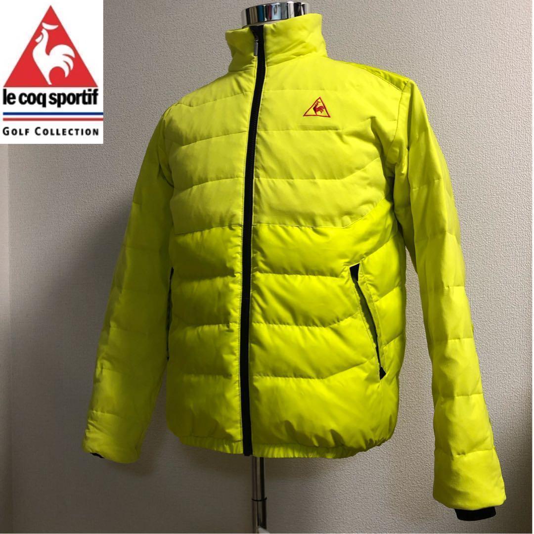 ルコックゴルフ◆ジップアップ ダウン ジャケット イエロー Mサイズ
