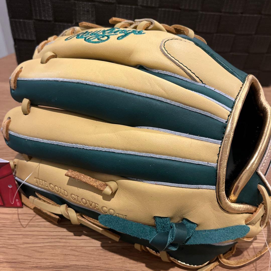 新品値下げ中軟式少年用ローリングスJr.ハイパーテック ダークグリーン/キャメル