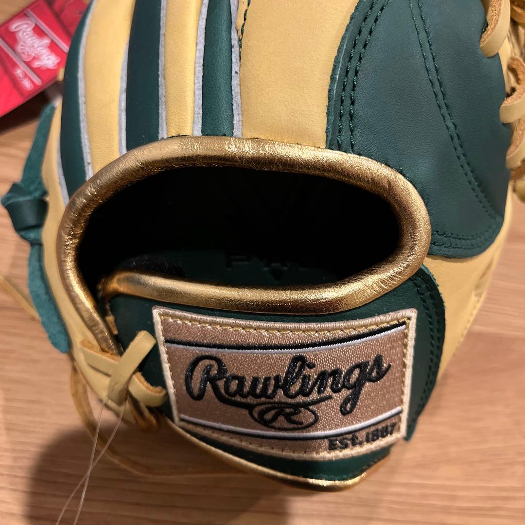 新品値下げ中軟式少年用ローリングスJr.ハイパーテック ダークグリーン/キャメル