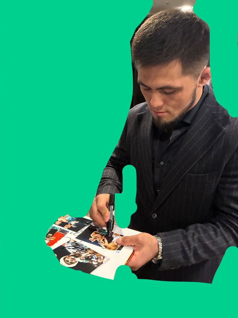 RIZIN シェイドラエフ 直筆サイン入り写真 ③ 朝倉未来 シェイドゥラエフ