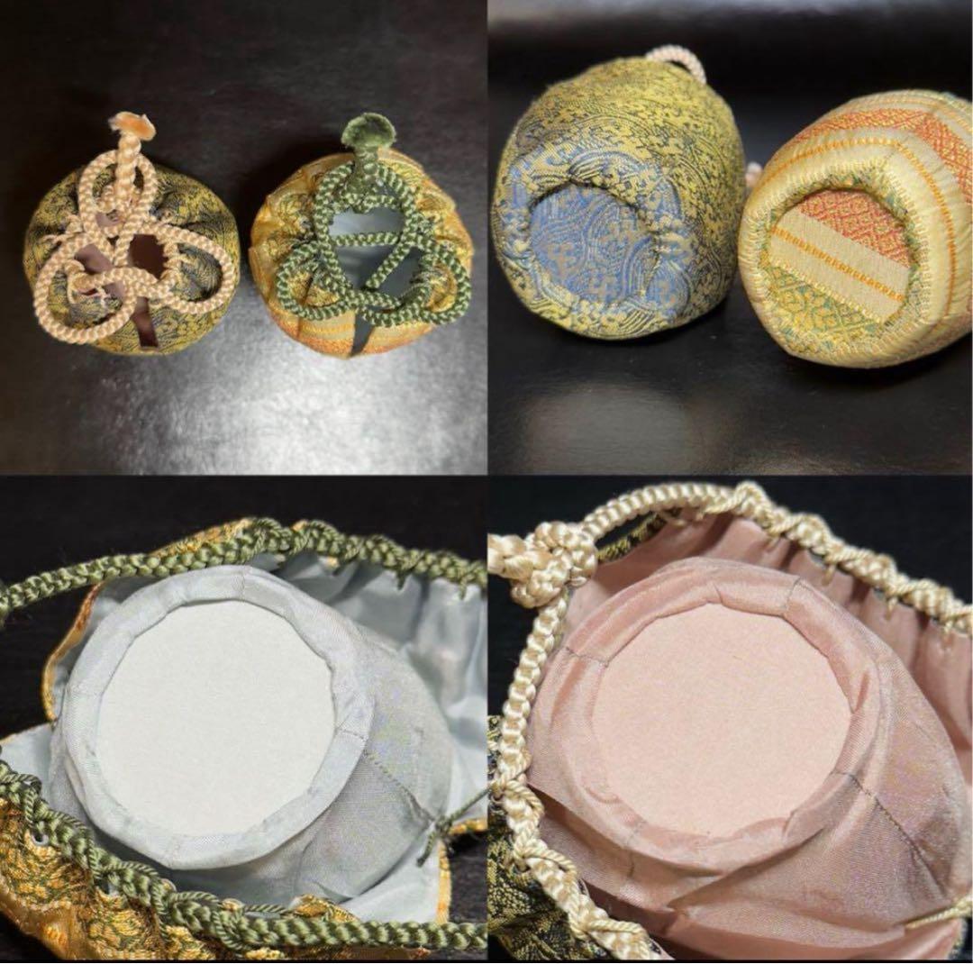 小代焼 肩衝 茶入/替仕服付！花文浮織 万代屋『近重治太郎』造！共箱/仕覆/栞付