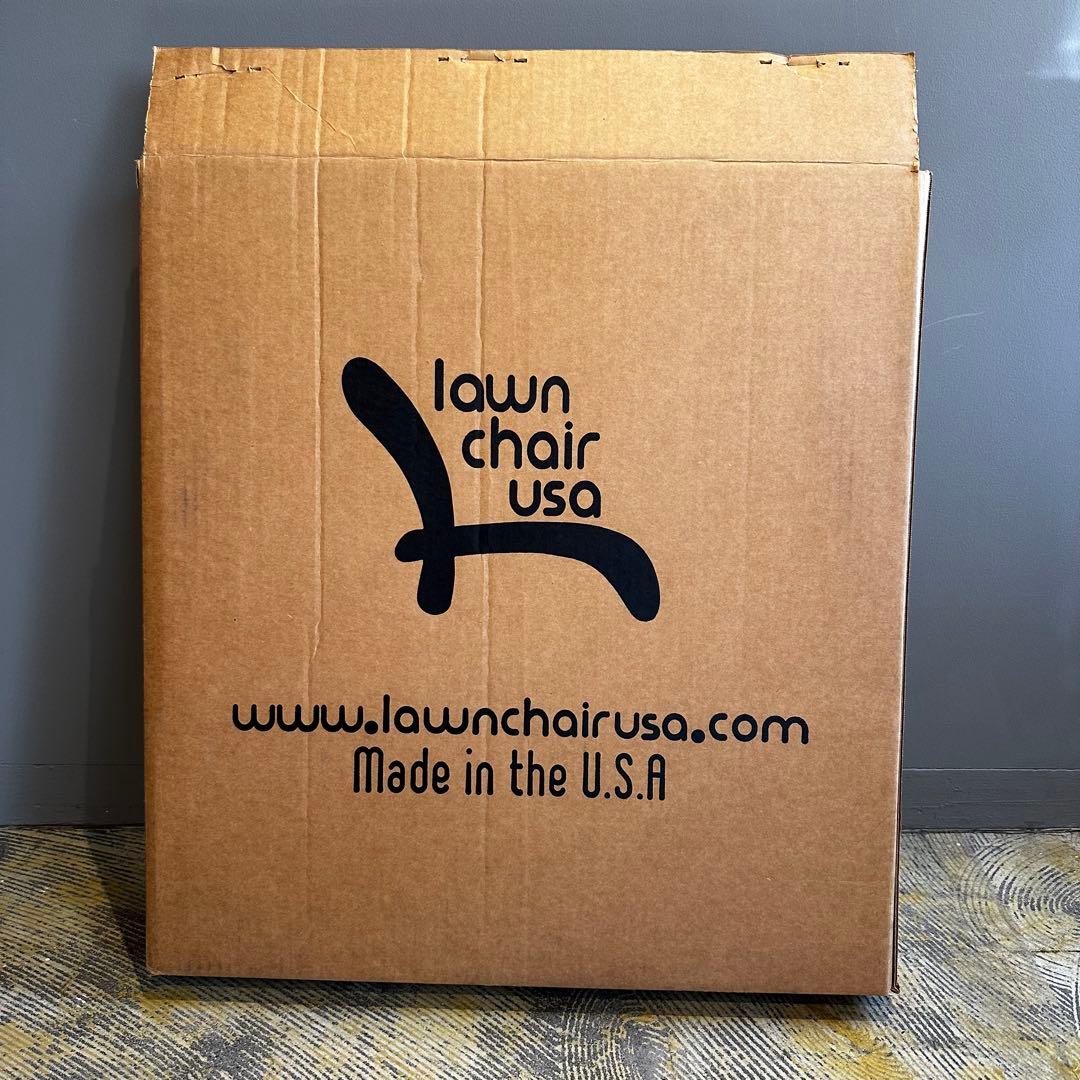 新品 LAWN CHAIR ローンチェア 箱付き USA ベージュ ローバック