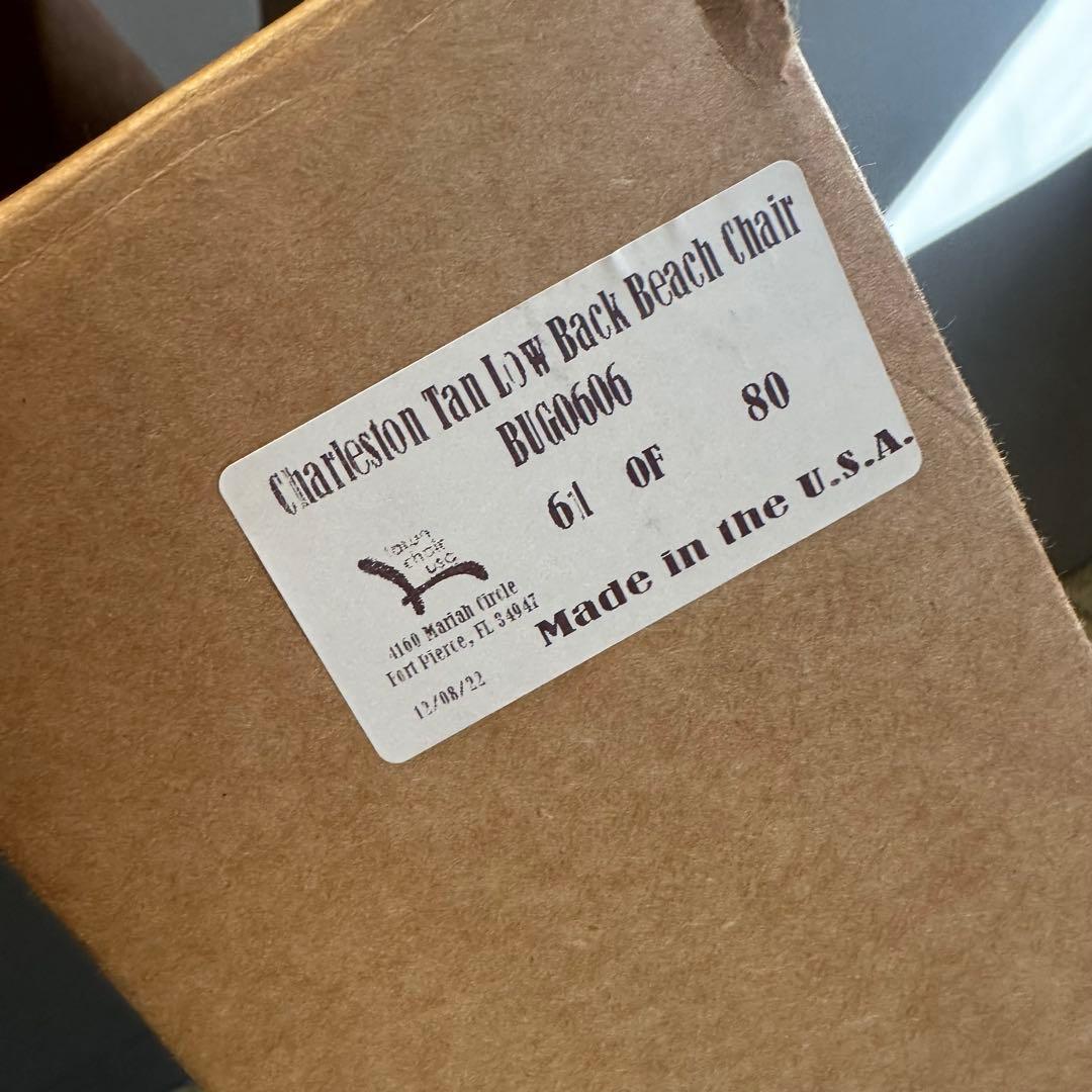 新品 LAWN CHAIR ローンチェア 箱付き USA ベージュ ローバック