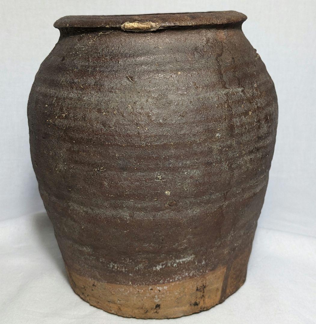 江戸中期 古越前 壺 越前焼 壷 置物 骨董品 種壺 コレクション アンティーク