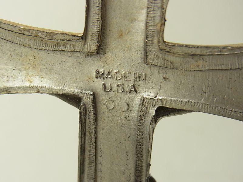 c1347 アメリカ アンティーク 自立クロス 艶消し USA 17.5cm