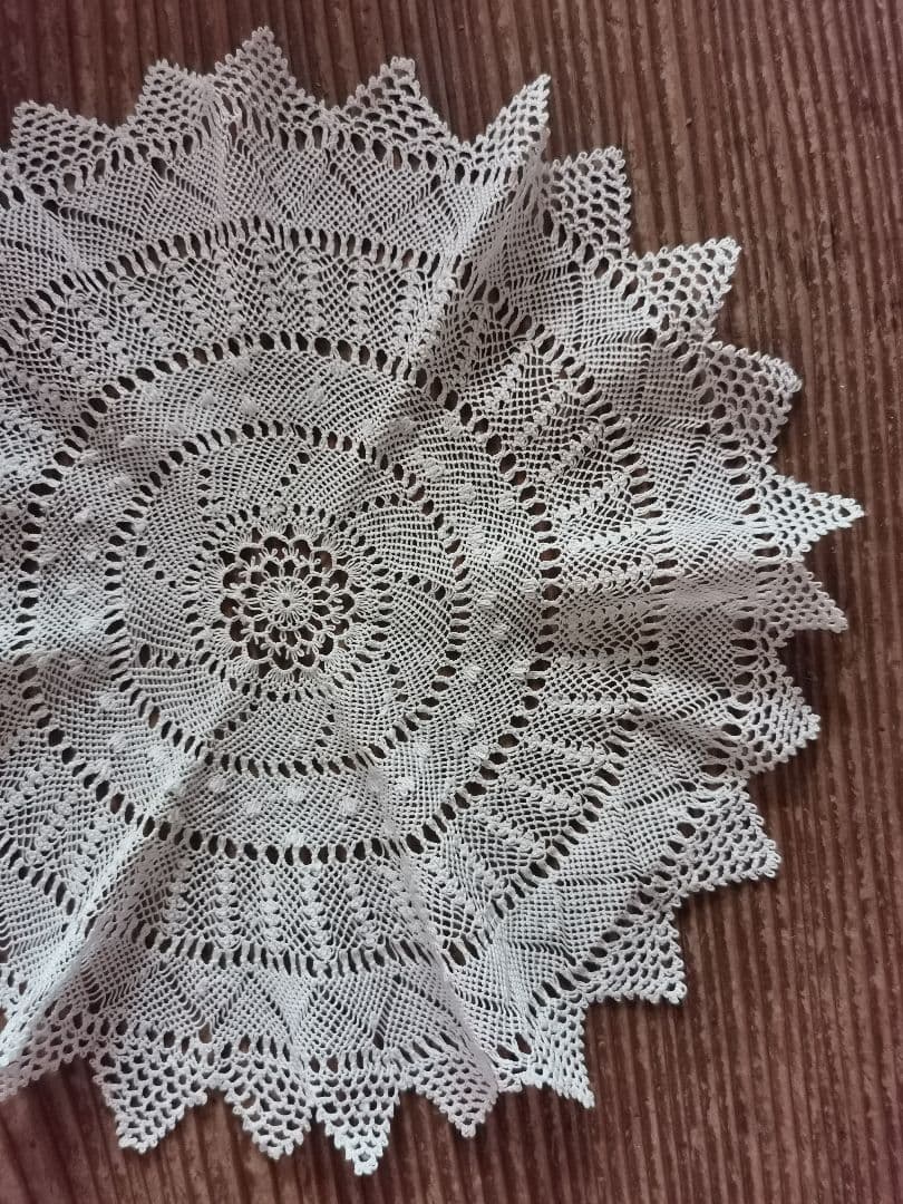 ヴィンテージ アルメニアン&タティング&クロシェレース 花型/星型ドイリー 細雪