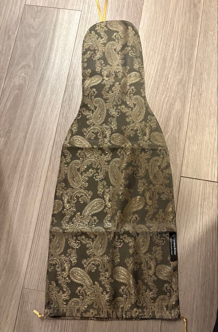 ヴァイオリン インナーバッグ（保護袋）／ガンメタリック ゴールド・ペイズリー柄