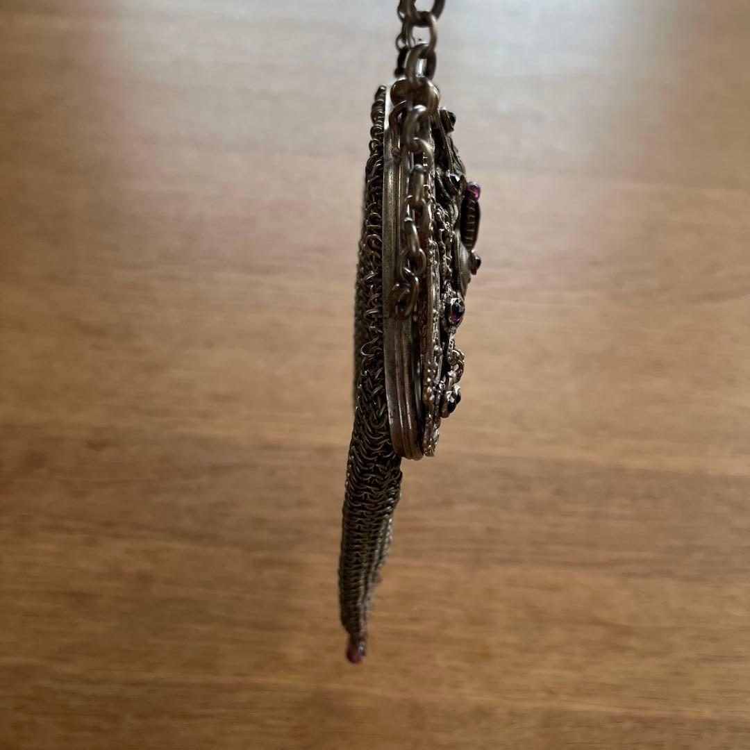 クリスマスSALE アンティーク　ヴィクトリアン　メッシュ　パース　入れ