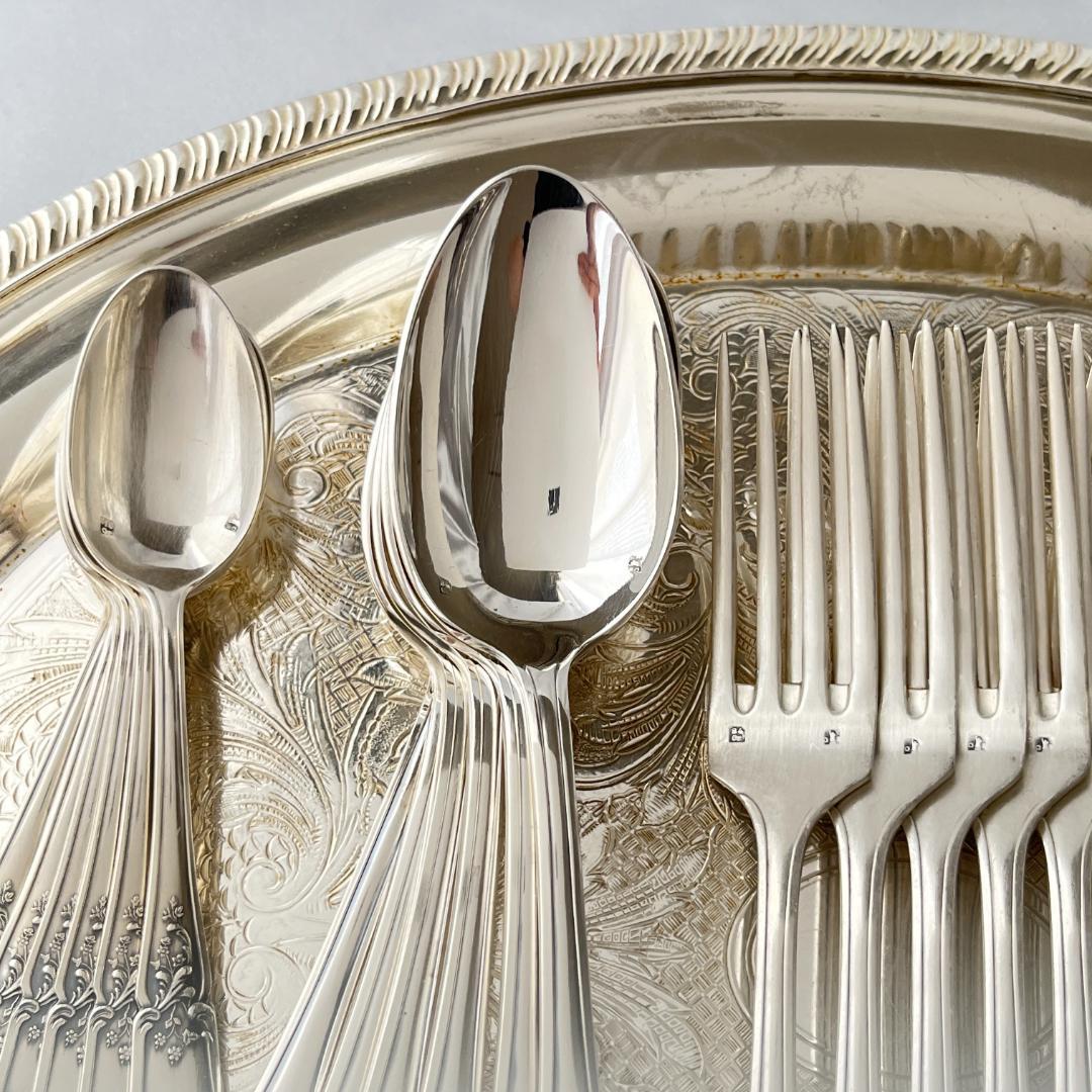 【仏蘭西】 Louis XV ディナーセット 24本【シルバープレート】