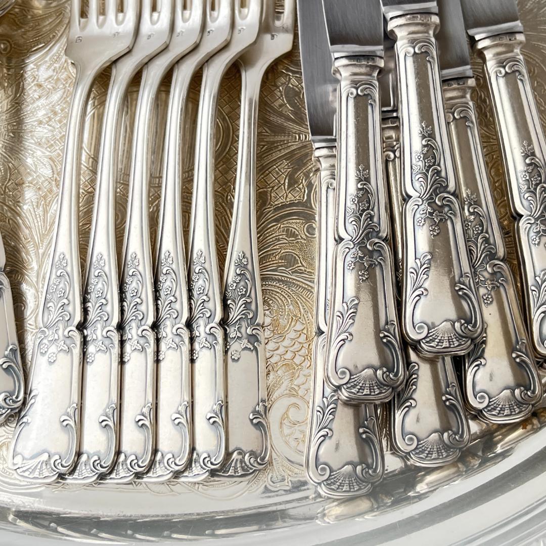 【仏蘭西】 Louis XV ディナーセット 24本【シルバープレート】