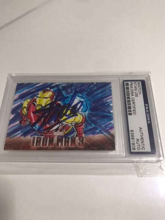その他 2013 Iron Man 3 sketch Stan Lee signed