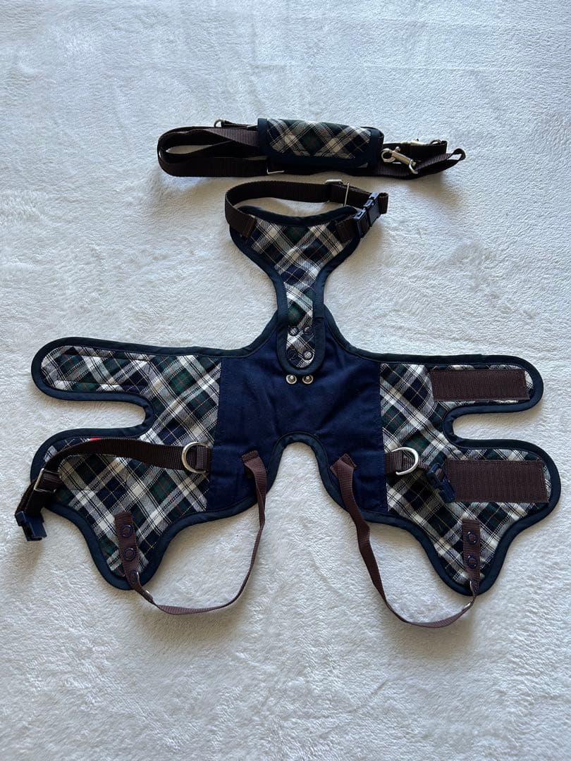 LaLaWalk 介護用ハーネス Mサイズ チェック柄