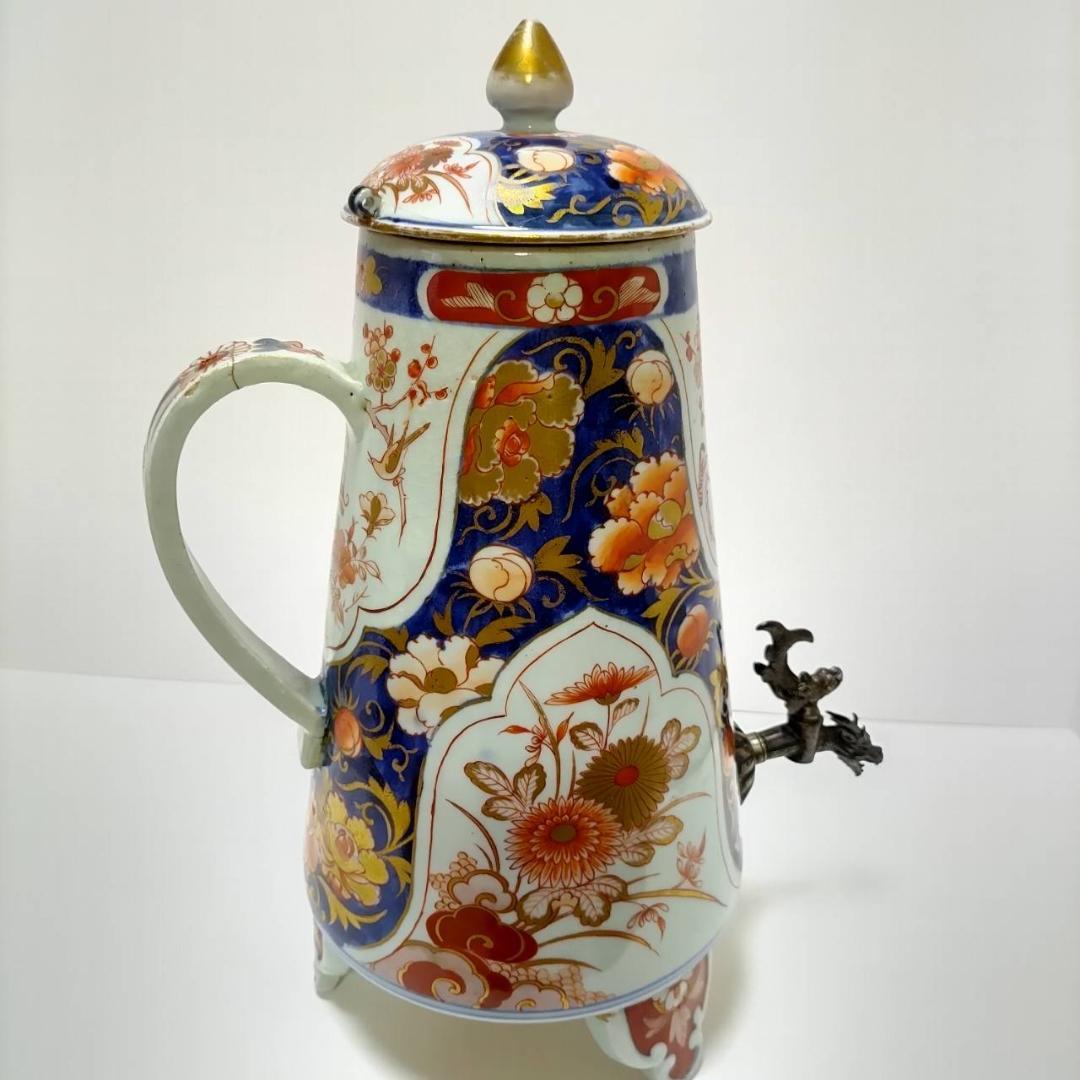 古伊万里 色絵菊花文ワインポット １７世紀 柿右衛門様式