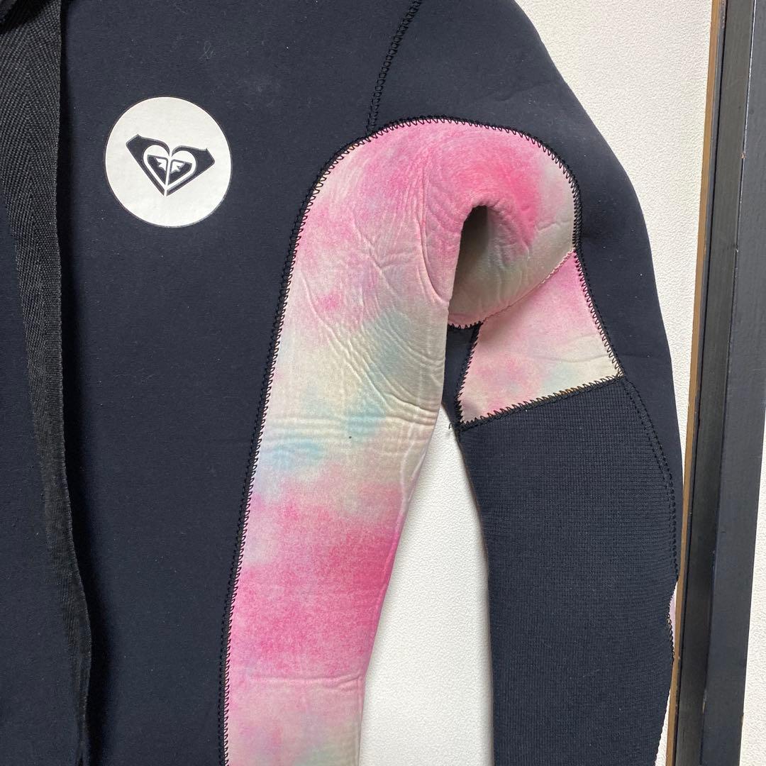 ロキシー　ウェットスーツ　ジャーフル　黒×マーブルピンク　3ミリ　Mサイズ