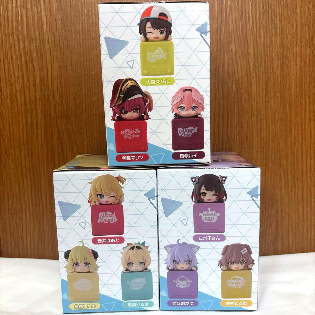 ホロライブひっかけフィギュア 角巻わため 猫又おかゆ 宝鐘マリン 3種セット