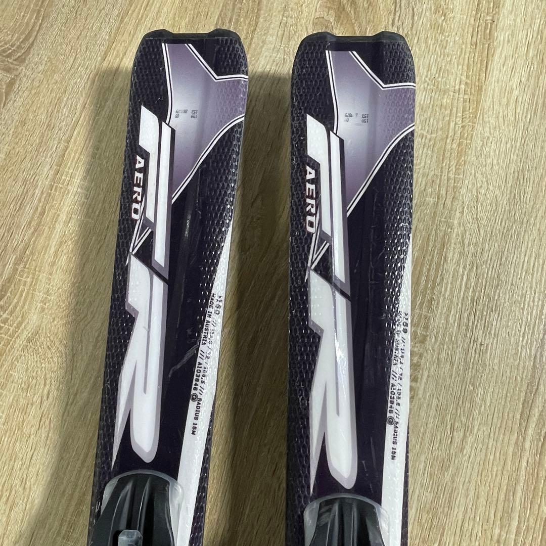 ATOMIC159cm ROSSIGNOL25.5cmストック付きスキーセット