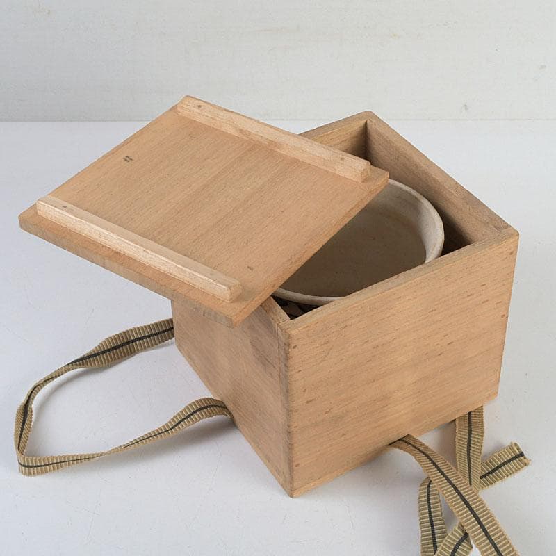 茶道具　膳所焼　陽炎園造　淡海ぜぜ　和蘭陀蔦文　火入　共箱　V　9416