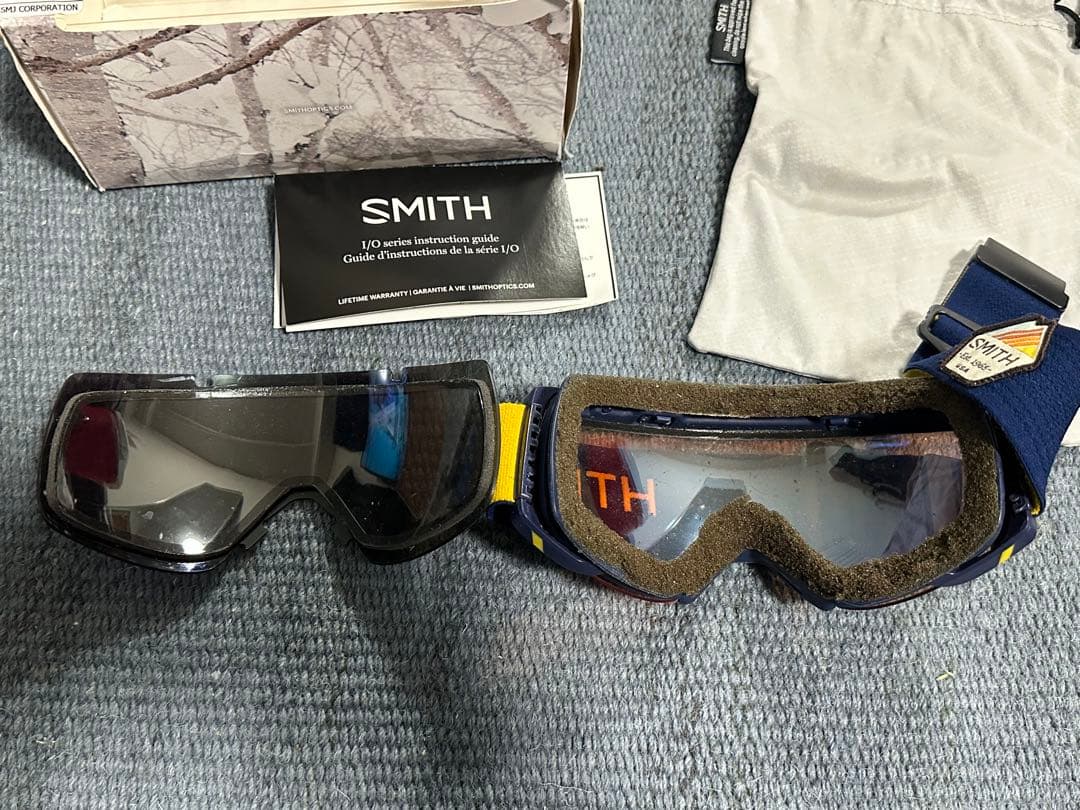 スノーボードゴーグル SMITH レンズ2枚入り