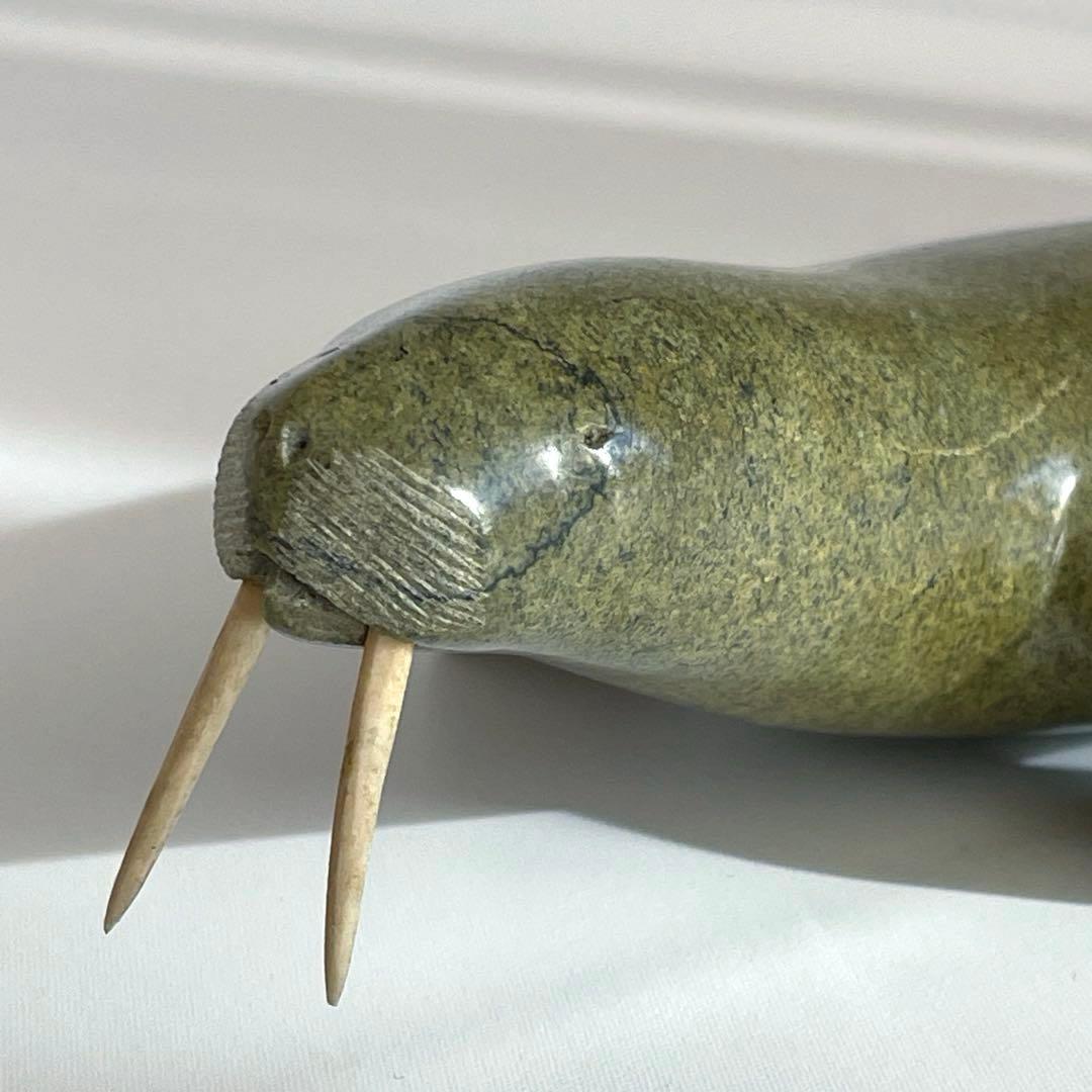 70‘s ヴィンテージ カナダ イヌイット ソープストーン フォークアート