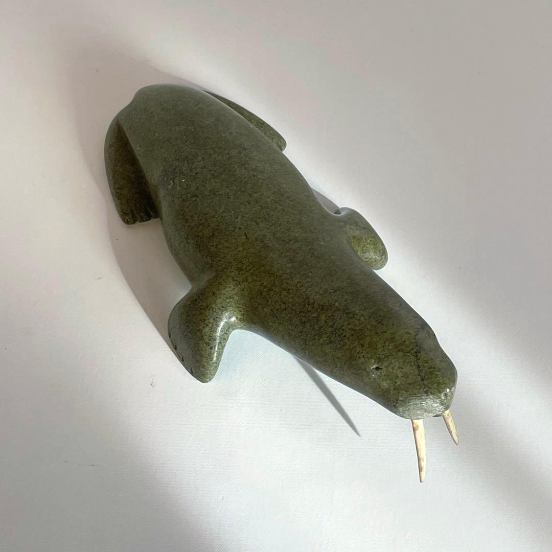 70‘s ヴィンテージ カナダ イヌイット ソープストーン フォークアート