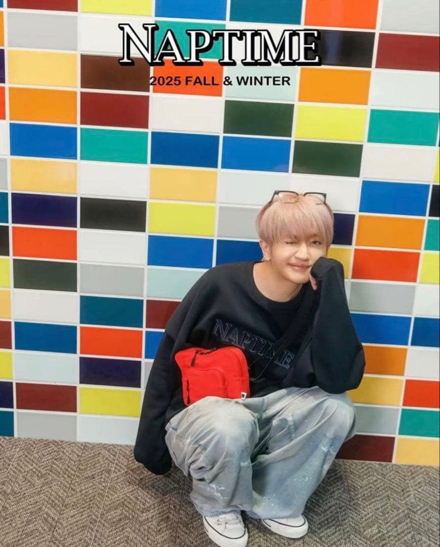 Naptime プルオーバースウェットBLACK×BLACK L