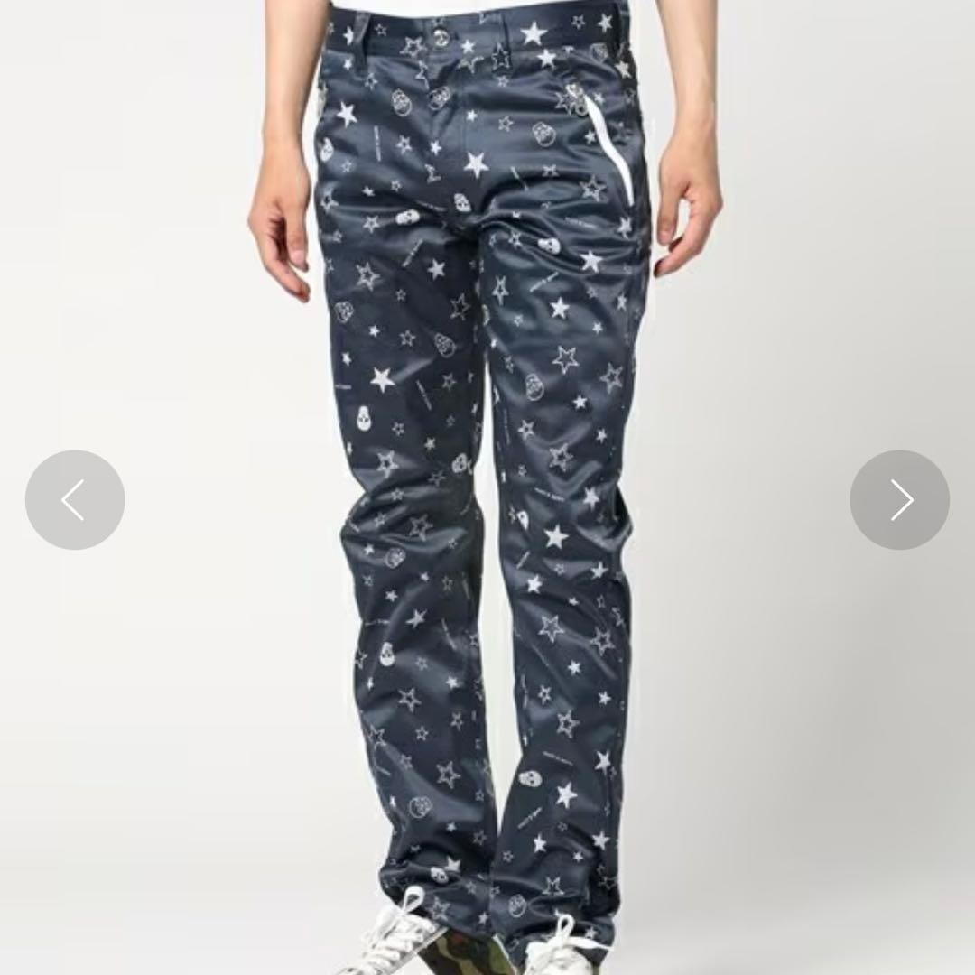 MARK &LONA マーク&ロナ ゴルフパンツ メンズ Mサイズ ネイビー色