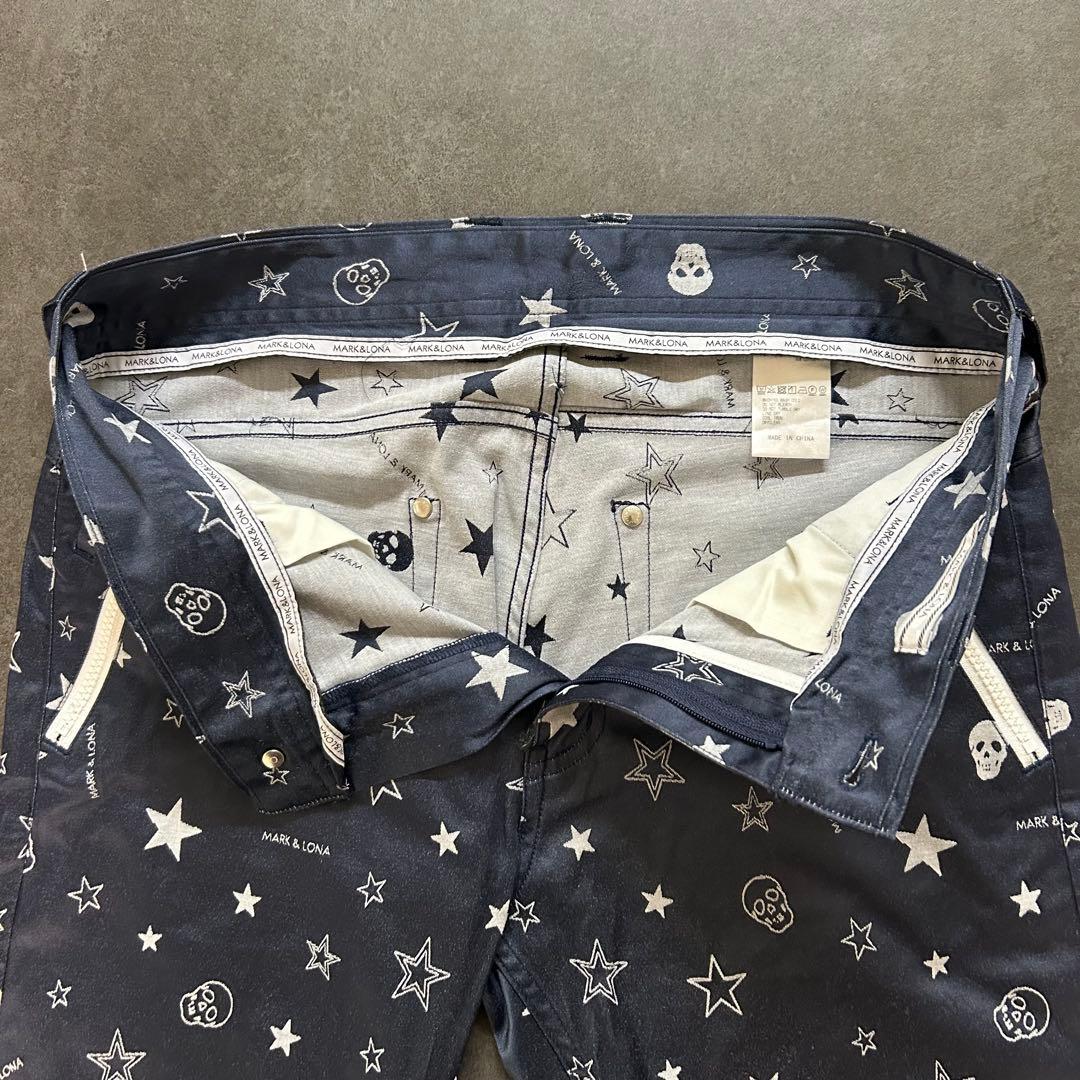 MARK &LONA マーク&ロナ ゴルフパンツ メンズ Mサイズ ネイビー色