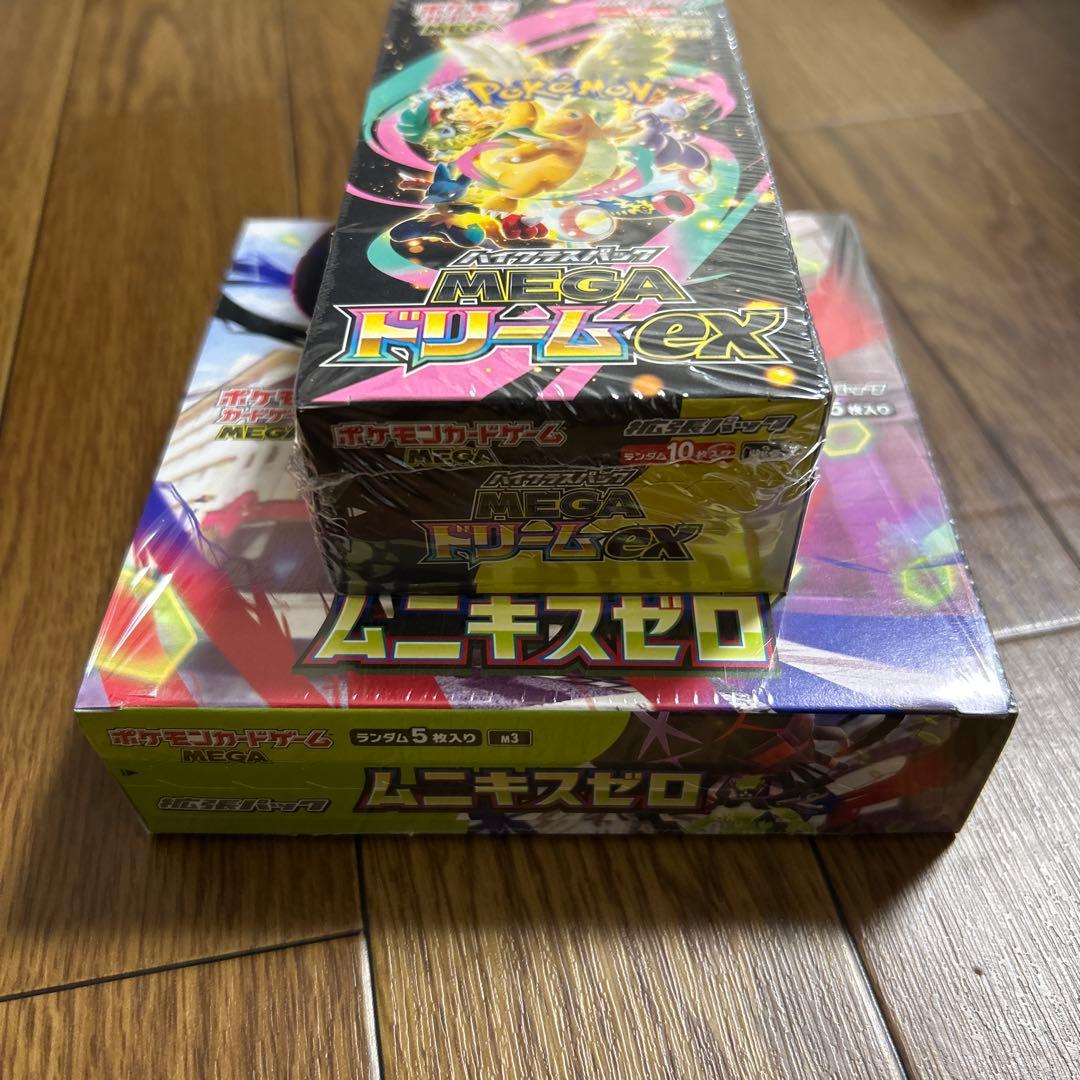 ポケモンカードムニキスゼロ & MEGAドリームexボックスシュリンク付き