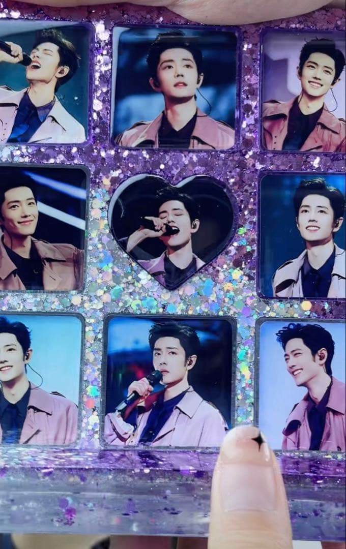 新作❣️肖戦 2番スタジオ　新両面レジン九宫格玄関置物❣️3点❣️確認用0119