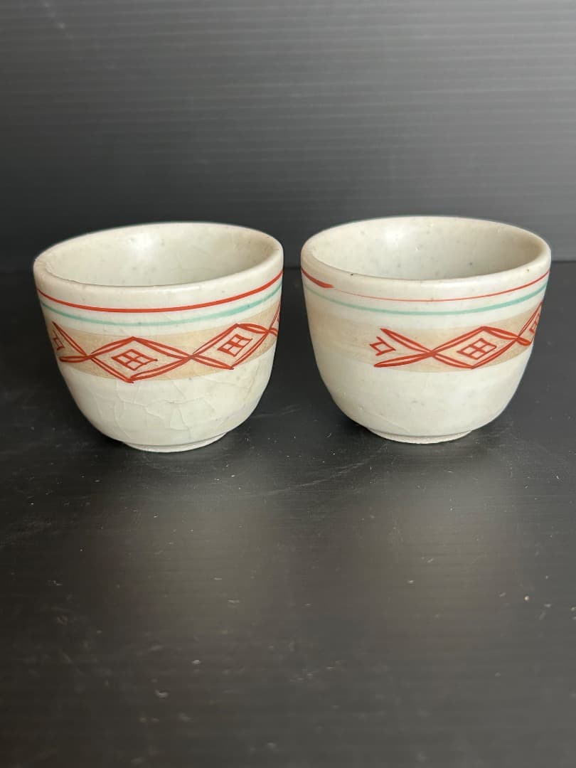 酒器 (徳利・猪口２) 人間国宝 三代徳田八十吉 (正彦銘) 作