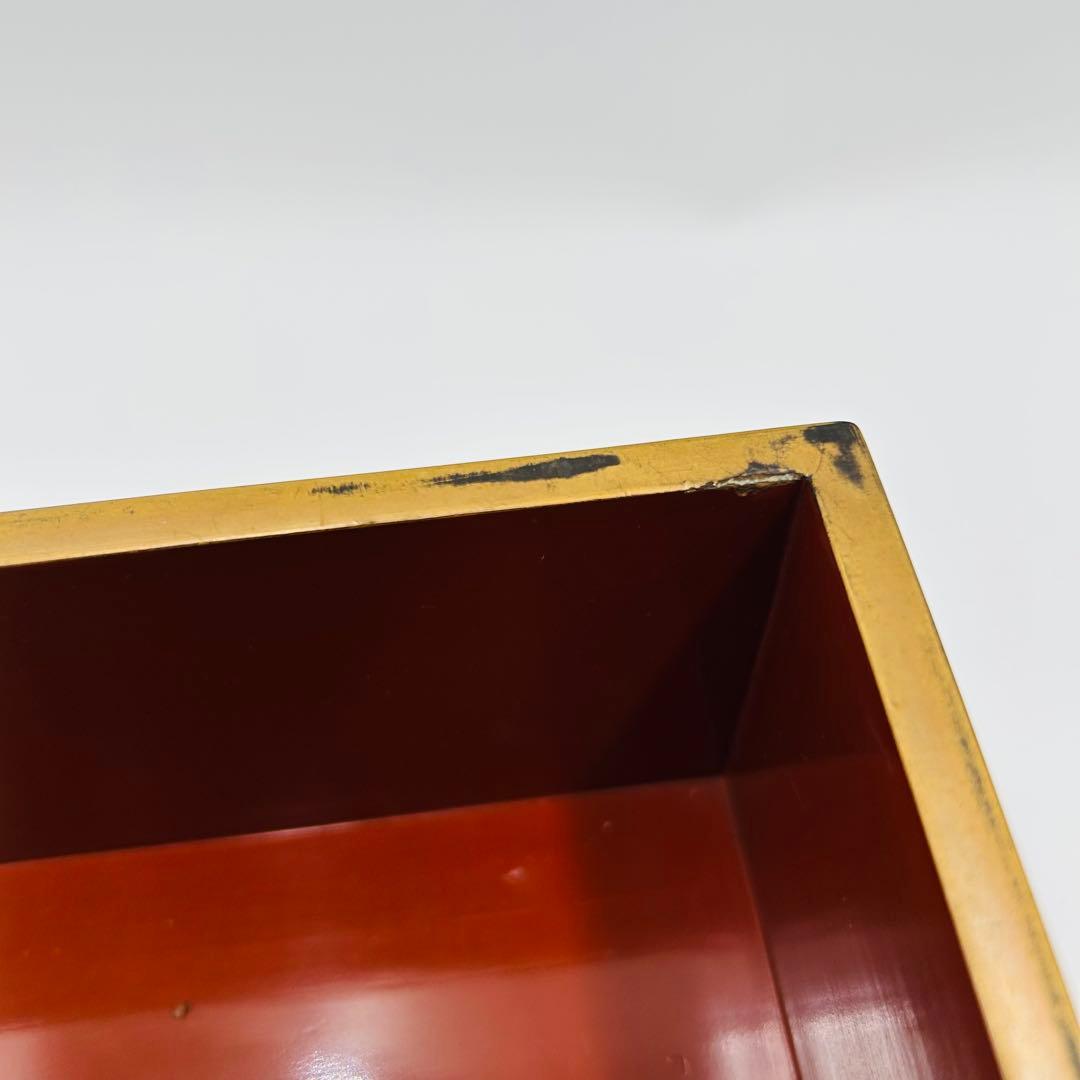 【海老海鮮尽くし蒔絵重箱　段重　お節料理】骨董　アンティーク　インテリア