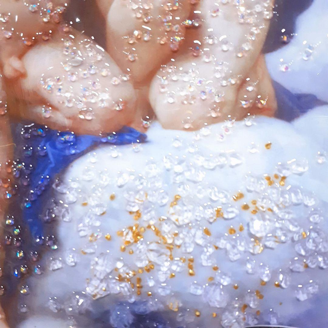 輸入雑貨　天然石　『アムールとプシュケーのファーストキス』水晶　クリスタルアート