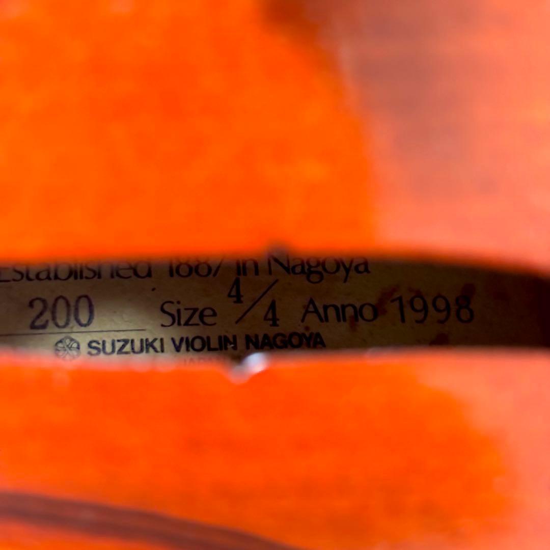 ✨極美品✨スズキ　バイオリン　No.200 　4／4 1998 弓ハードケース付