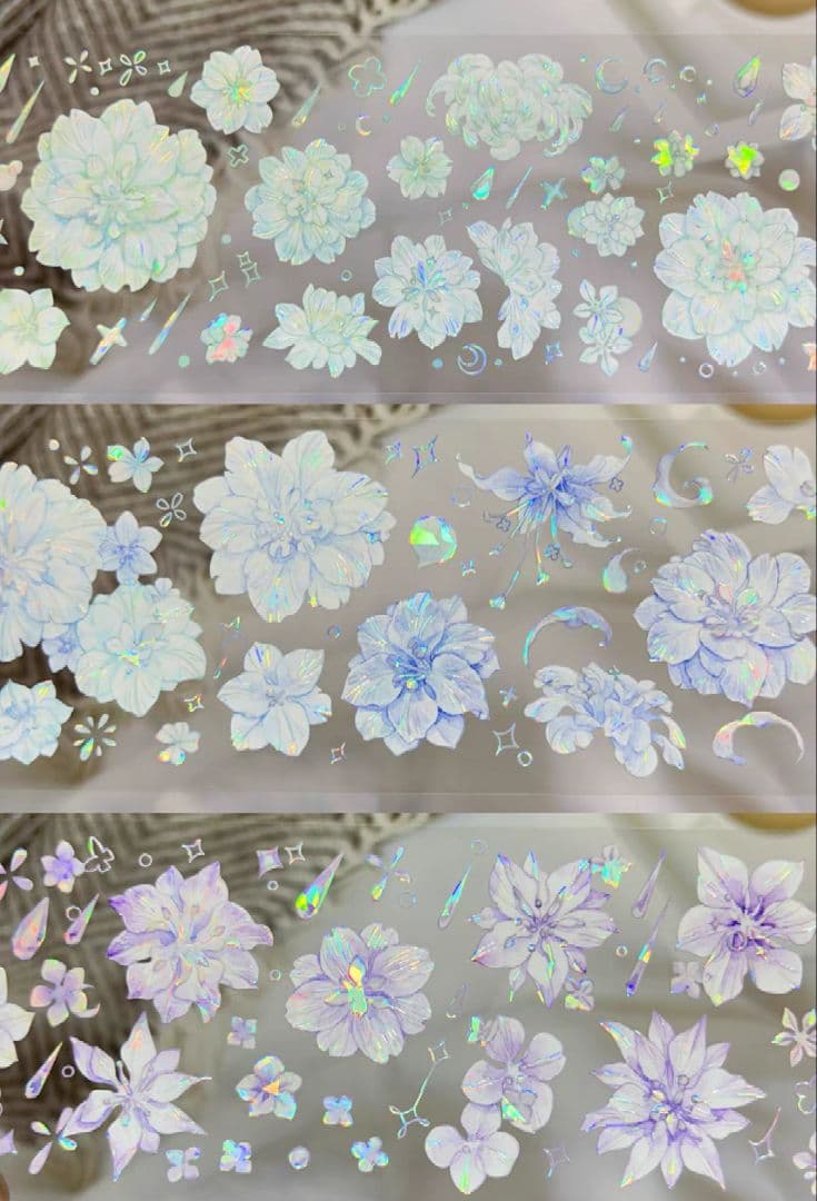 切売 473★ 海外 マスキングテープ マステ PET 装飾 花 贝壳光