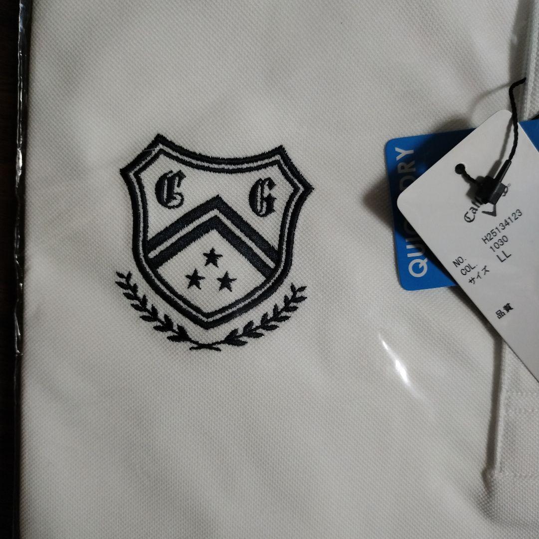 Callaway ホワイト ポロシャツ LL